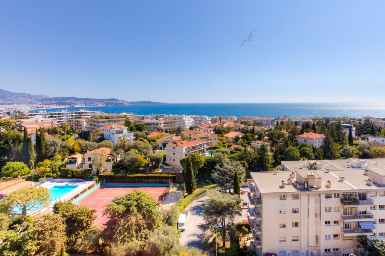 Confortable 3 Pieces Avec Superbe Vue Mer Appartamento Nizza Esterno foto