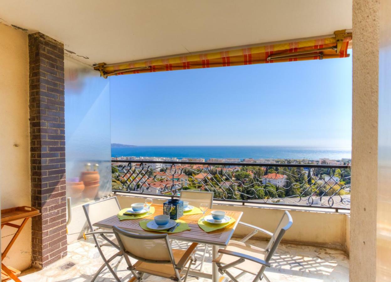 Confortable 3 Pieces Avec Superbe Vue Mer Appartamento Nizza Esterno foto