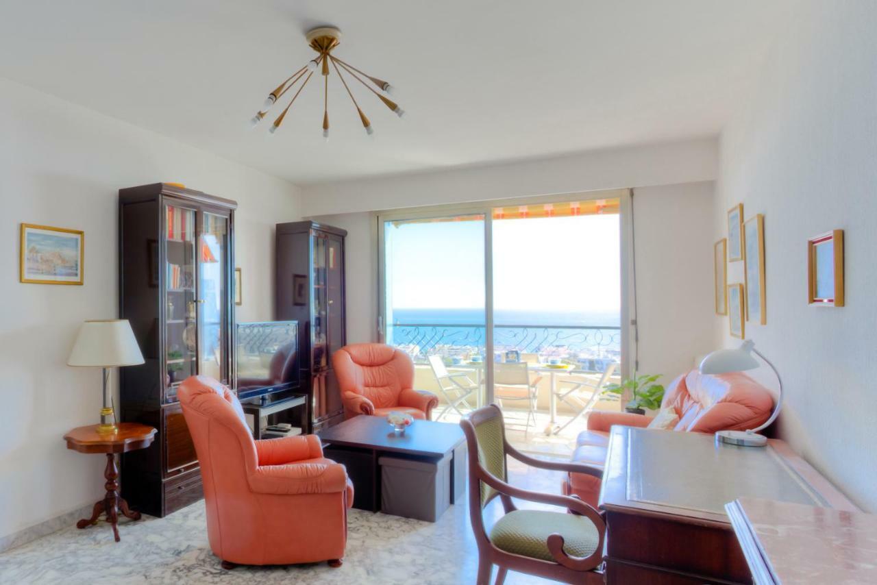 Confortable 3 Pieces Avec Superbe Vue Mer Appartamento Nizza Esterno foto